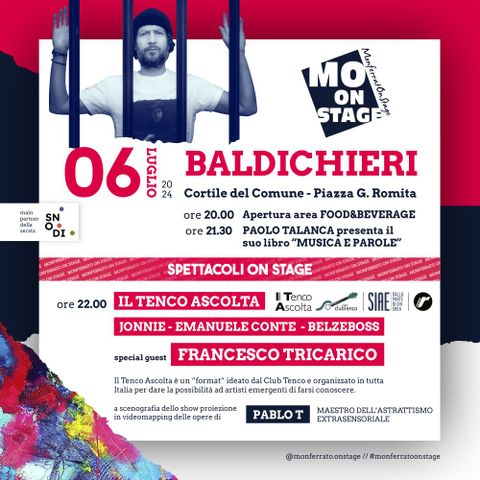 Baldichieri(AT) accoglierà Monferrato On Stage per una serata all'insegna di musica e territorio