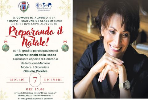 Alassio il 7 dicembre Barbara Ronchi della Rocca svela la storia e le curiosità del Natale