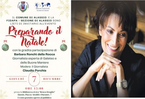 Alassio il 7 dicembre Barbara Ronchi della Rocca svela la storia e le curiosità del Natale