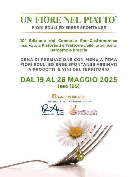 “Un Fiore nel Piatto”: al via la decima edizione del concorso dedicato alla cucina con i fiori eduli, ideato e diretto da Loretta Tabarini