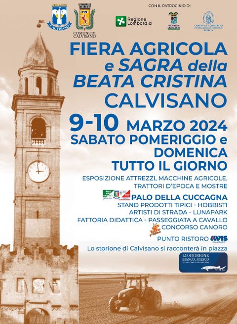 Calvisano (BS) il 9 e 10 marzo la festa dell'agricoltura