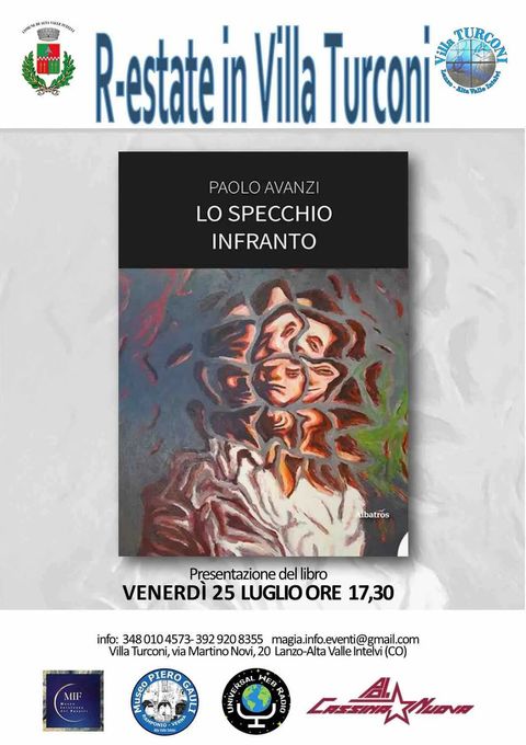 Lo scrittore e attore Paolo Avanzi alla Villa Turconi di Lanzo Intelvi (Como)