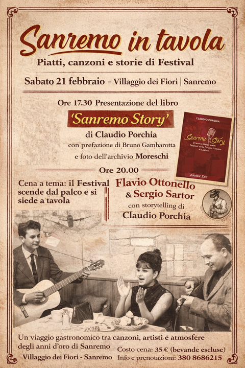 Sanremo tra palco e tavola: storie del Festival al Villaggio dei Fiori