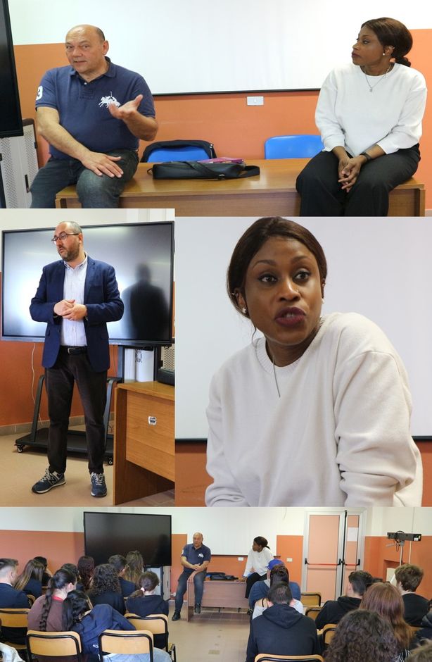 La chef Victoire Gouloubi ha chiuso oggi con un incontro all’istituto alberghiero Giancardi di Alassio il Festival della Cucina con i Fiori di Albenga. La chef Victoire Gouloubi ha chiuso oggi con un incontro all’istituto alberghiero Giancardi di Alassio il Festival della Cucina con i Fiori di Albenga.