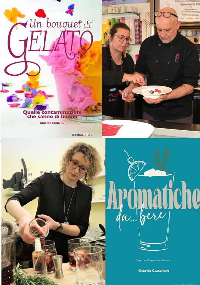 Albenga: la barlady Ottavia Castellaro ed il maestro gelatiere Aldo De Michelis fra i protagonisti del "Festival della Cucina con i Fiori". Albenga: la barlady Ottavia Castellaro ed il maestro gelatiere Aldo De Michelis fra i protagonisti del "Festival della Cucina con i Fiori".