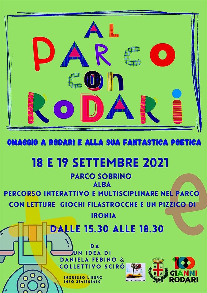 Alba (CN): al parco con Rodari sabato 18 e domenica 19 settembre Alba (CN): al parco con Rodari sabato 18 e domenica 19 settembre