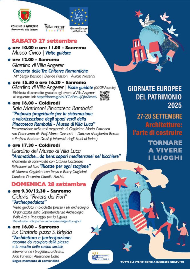 Sanremo apre le porte alla cultura con le Giornate Europee del Patrimonio Sanremo apre le porte alla cultura con le Giornate Europee del Patrimonio