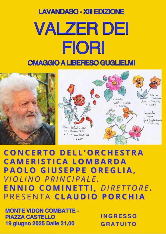 Lavandaso, XIII edizione: un omaggio floreale e musicale a Libereso Guglielmi diretto dal Maestro Ennio Cominetti – Lavandaso, XIII edizione: un omaggio floreale e musicale a Libereso Guglielmi diretto dal Maestro Ennio Cominetti –