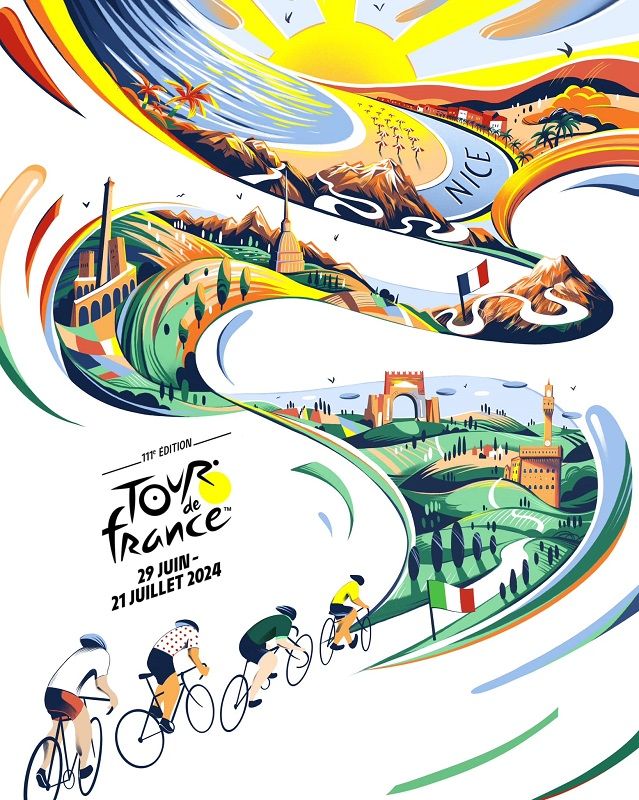 E’ un torinese l’autore del manifesto ufficiale del Tour de France 2024 (Foto) E’ un torinese l’autore del manifesto ufficiale del Tour de France 2024 (Foto)
