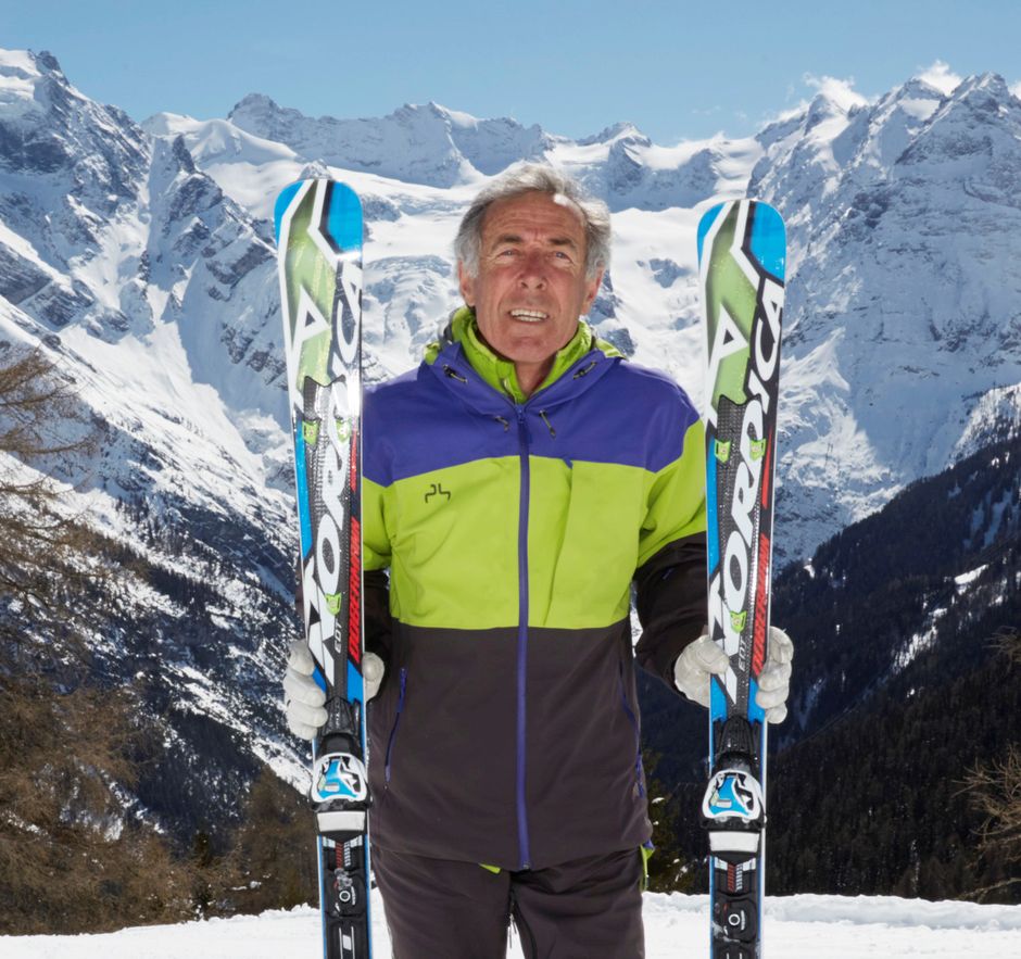 Gustav Thöni - a Trafoi sullo sfondo Ortles e Stelvio © www.Bella-Vista.it