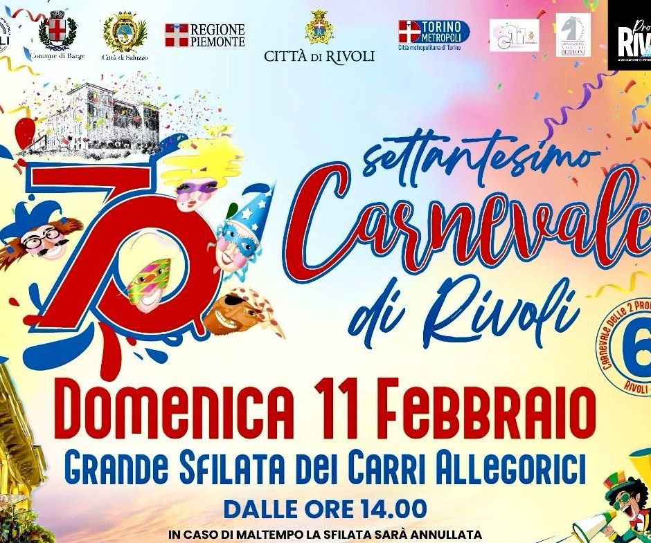 Rivoli: tutto pronto per la 70° edizione del Carnevale