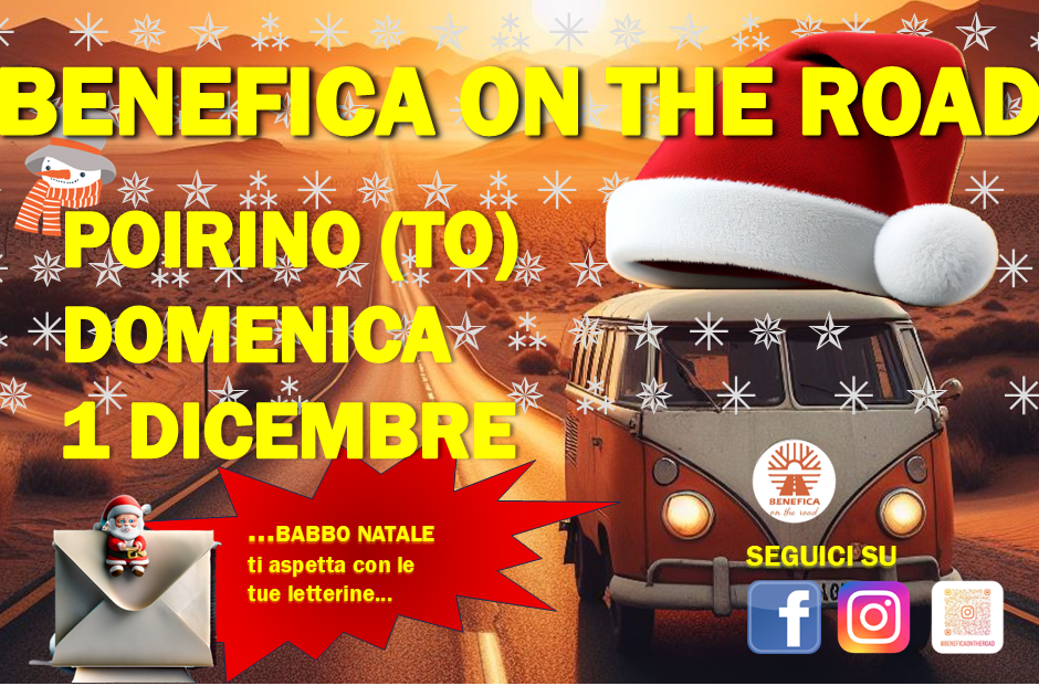 Torna a Poirino domenica 1° dicembre “BENEFICA ON THE ROAD”!