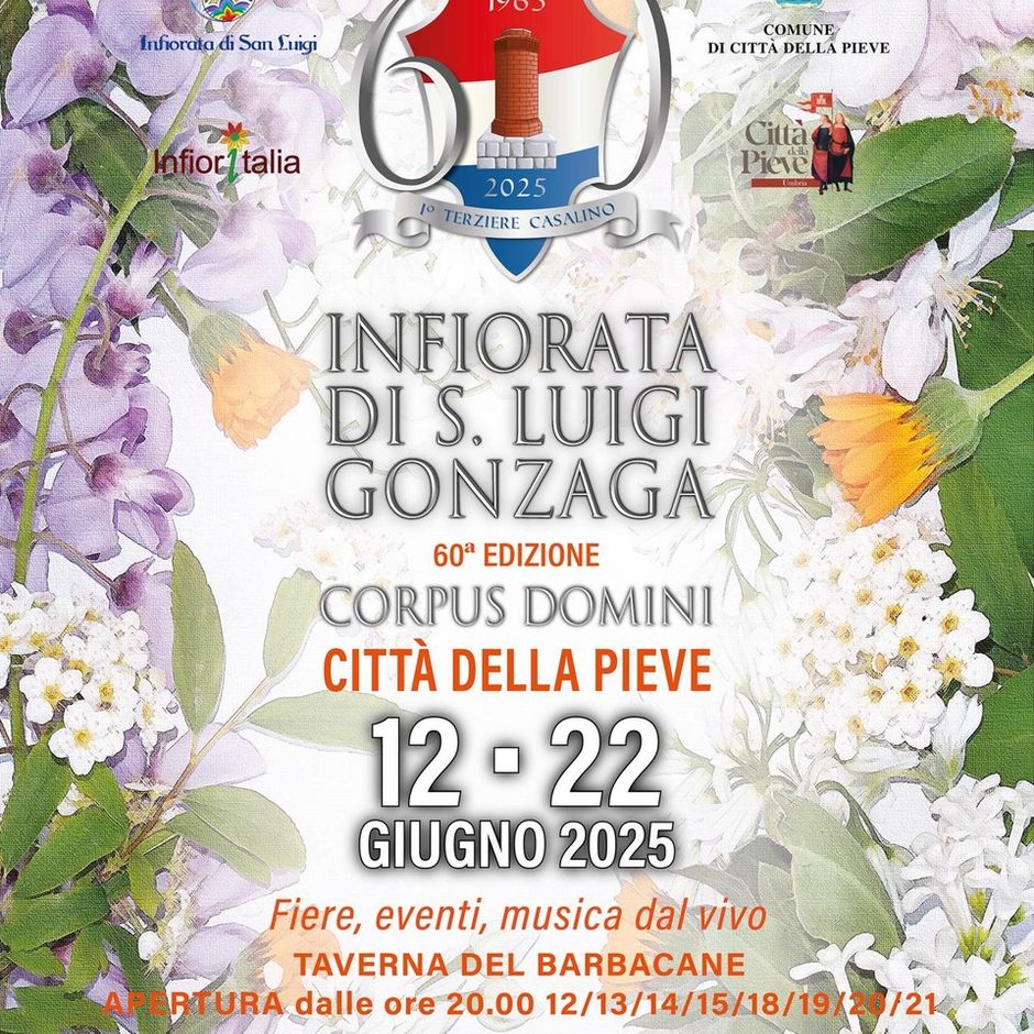 Città della Pieve in fiore: tra arte, profumi e sapori dal 12 al 22 giugno