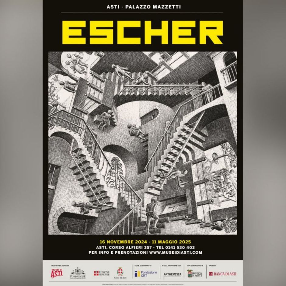 La magia di Escher arriva ad Asti: oltre 100 opere in mostra a Palazzo Mazzetti