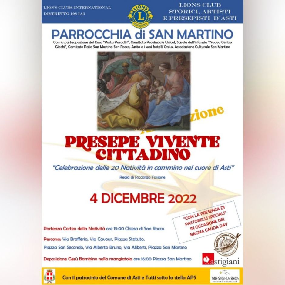 Asti: ventesima edizione per il presepe vivente di San Martino