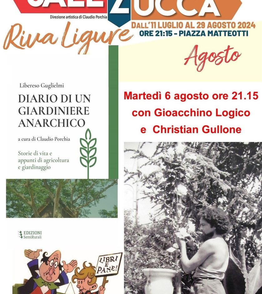 Riva Ligure- Sale in Zucca: martedì 6 agosto l’omaggio a Libereso Guglielmi. Un viaggio nella natura e nella biodiversità