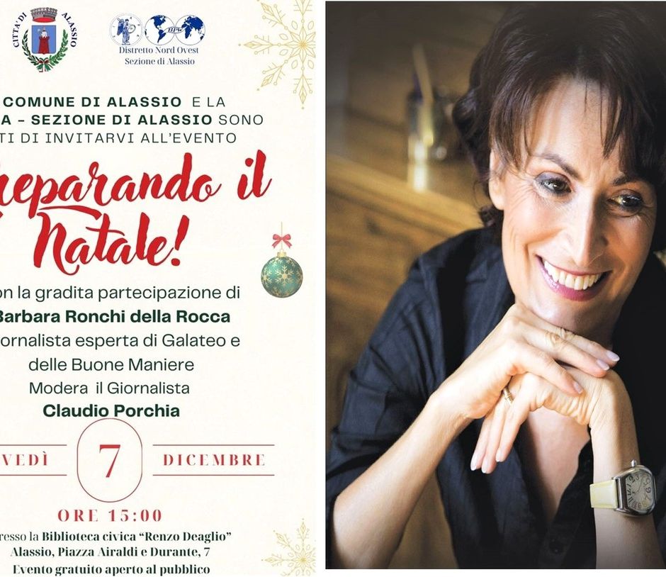 Alassio il 7 dicembre Barbara Ronchi della Rocca svela la storia e le curiosità del Natale