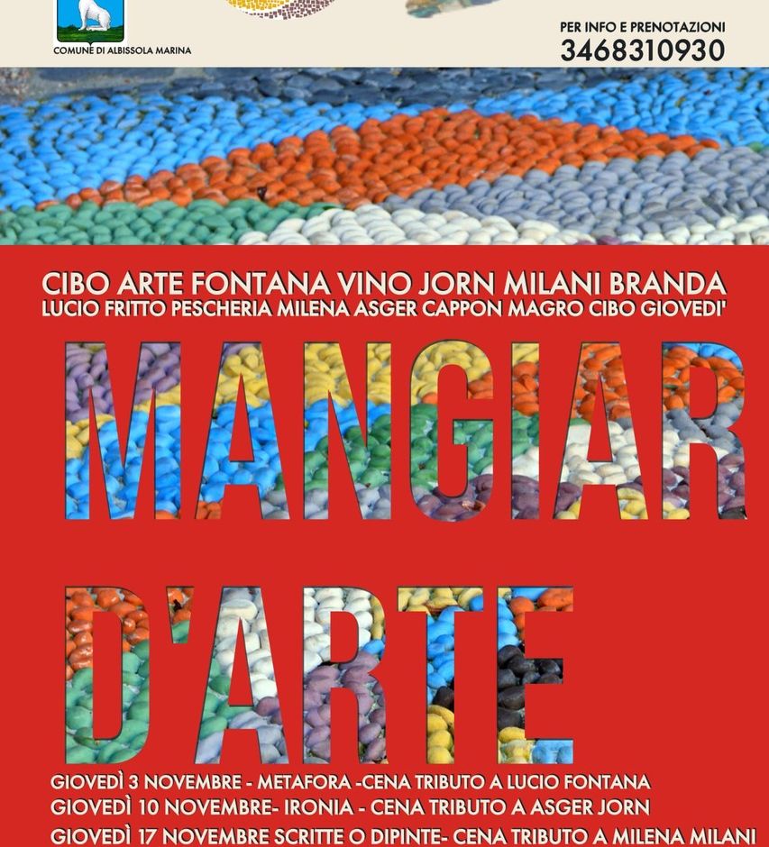 Albissola Marina: prosegue la rassegna &quot;Mangiare d'Arte&quot; presso Osteria La Pescheria degli Artisti.