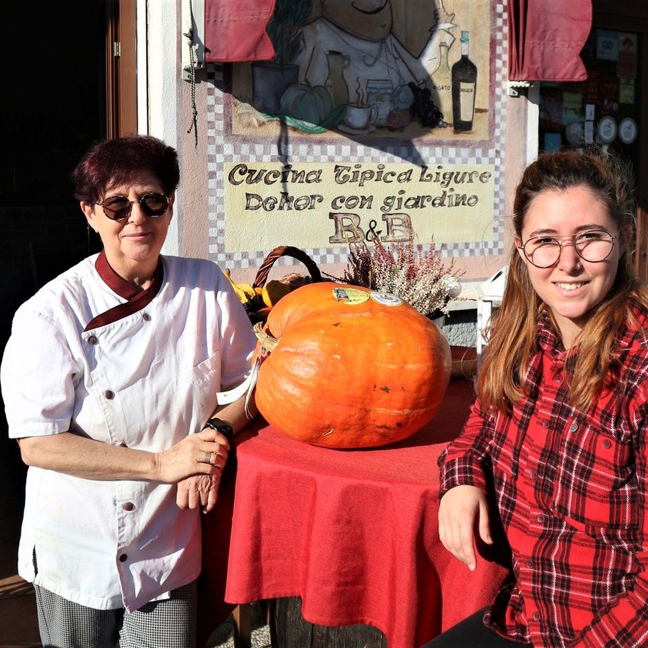 La Zucca di Rocchetta di Cengio alla conquista di nuovi ristoranti: un esemplare di 15 kg all'Osteria del Tempo Stretto di Albenga
