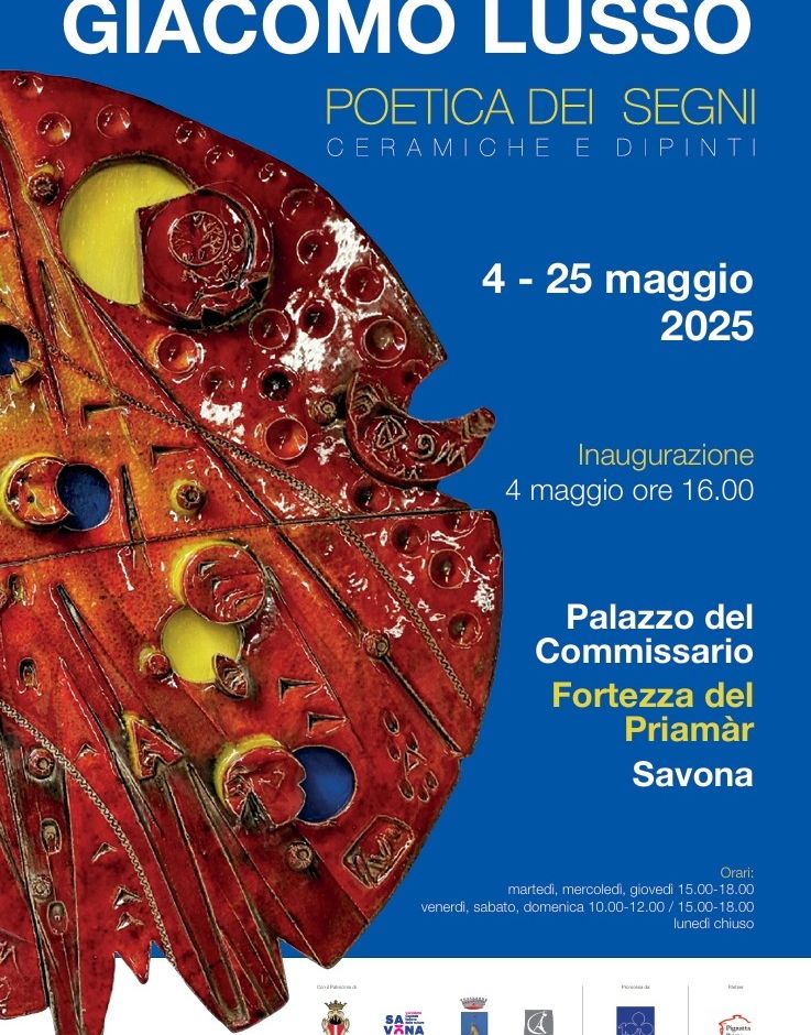 Fortezza Priamar Savona: dal 4 al 25 maggio la “POETICA DEI SEGNI” ceramiche e dipinti di GIACOMO LUSSO