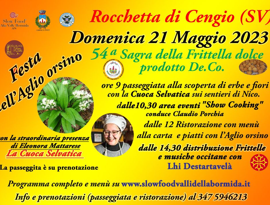 Rocchetta di Cengio: tutto pronto per la Festa dell’Aglio Orsino. In caso di pioggia la manifestazione si svolgerà al coperto nel Palazucca
