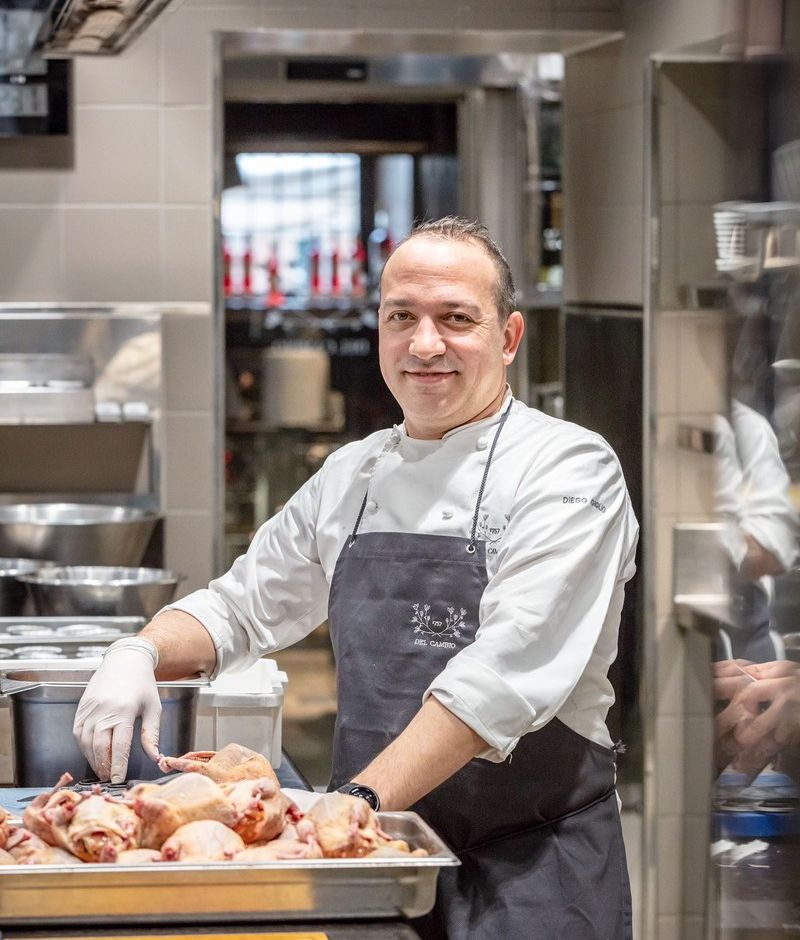 Lo chef Diego Giglio alla guida del Ristorante Del Cambio