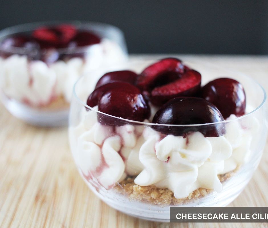 La ricetta: Cheescake alle ciliegie (al bicchiere)