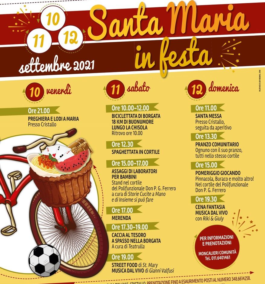 Moncalieri (TO) fervono i preparativi per la festa di Borgata Santa Maria