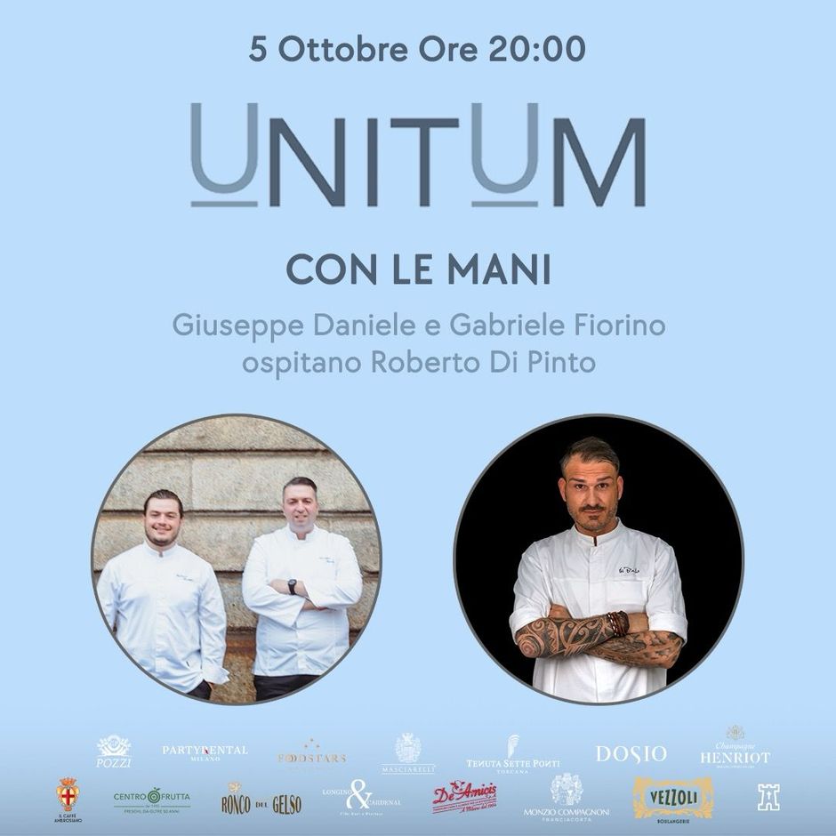 Seregno (MB): Unitum propone la rassegna “Con le mani”. Tre cene a sei mani con giovani e rinomati chef