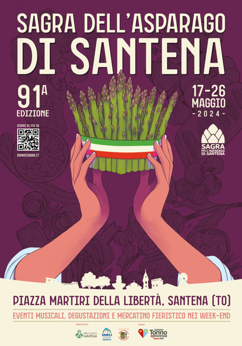 “Il fascino dell’Asparago e dei Fiori eduli” la finale del contest gastronomico domenica 19 maggio a Santena in occasione della 91° edizione della Sagra dell’Asparago.