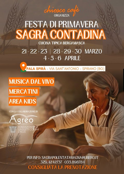 Spirano (BG):  due weekend di gusto, tradizione e divertimento con la sagra della Contadina e la Festa di Primavera