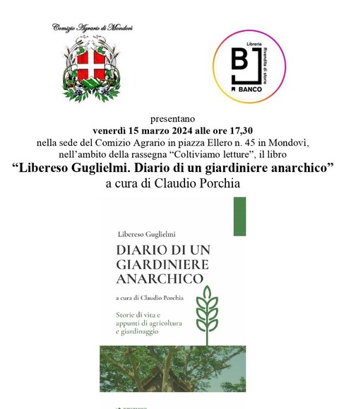 A Mondovì si presenta il libro &quot;Diario di un giardiniere anarchico&quot;