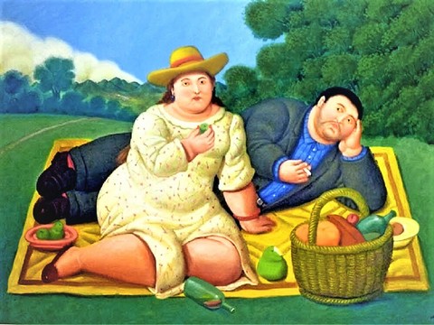 il Pic Nic opera di Fernando Botero