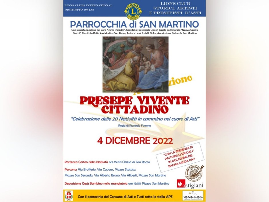 Asti: ventesima edizione per il presepe vivente di San Martino