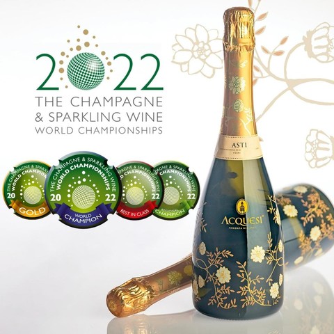 “Acquesi” Asti DOCG della cantina Cuvage è, per la terza volta, Campione Mondiale degli spumanti aromatici al Champagne &amp; Sparkling Wine World Championship